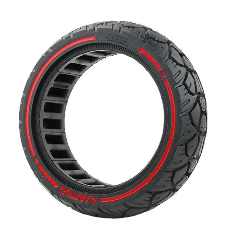 Universal 8.5 Electric Scooter Tire with 56 Card Slot - Off-road Red Line