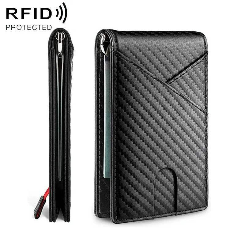 Carbon Fiber Business Wallet for Men - Rfid Protection - Black