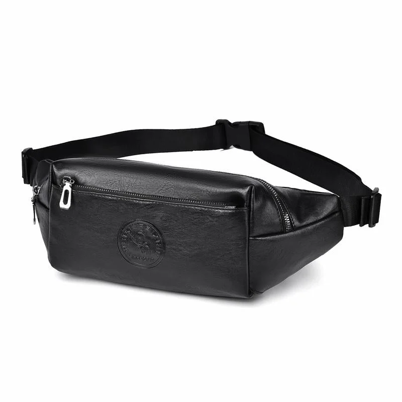 Large Capacity Waterproof Sports Waist Pack For Men - Black