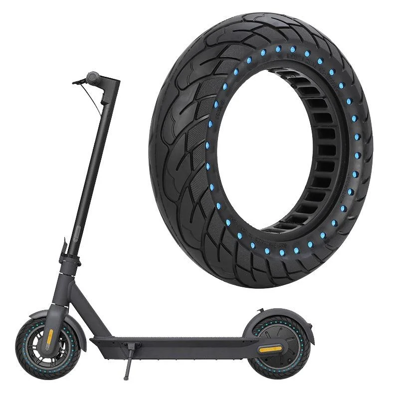 10x2.5 Inflatable Honeycomb Solid Run-flat Tire for Electric Scooter - Blue - 44Mm Slot Blue