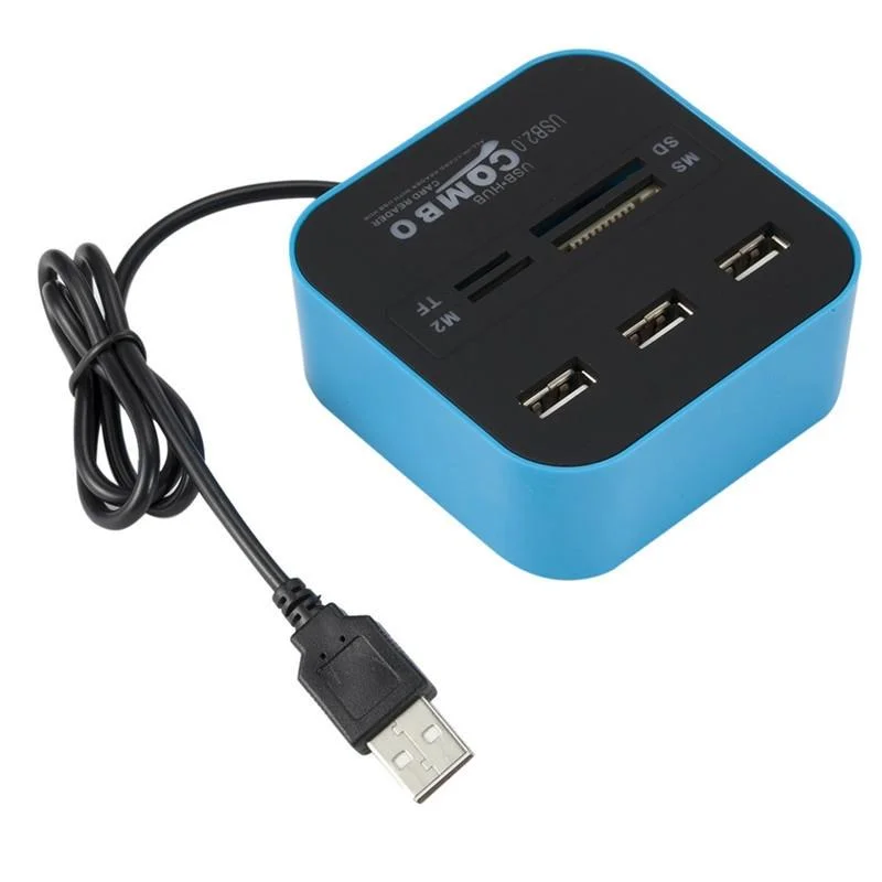 7-Port Usb 2.0 Hub With Built-In Card Reader