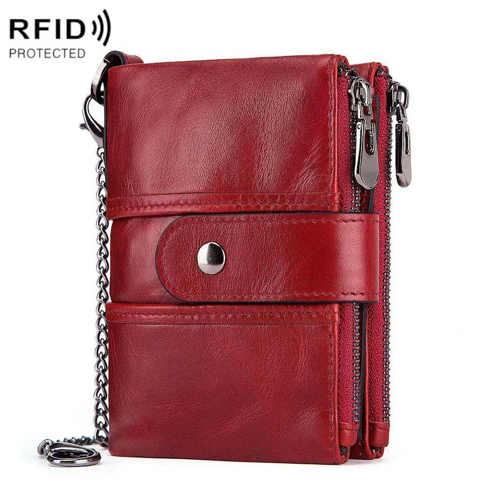 Secure Multi-function Rfid Wallet - Anti-theft - Red