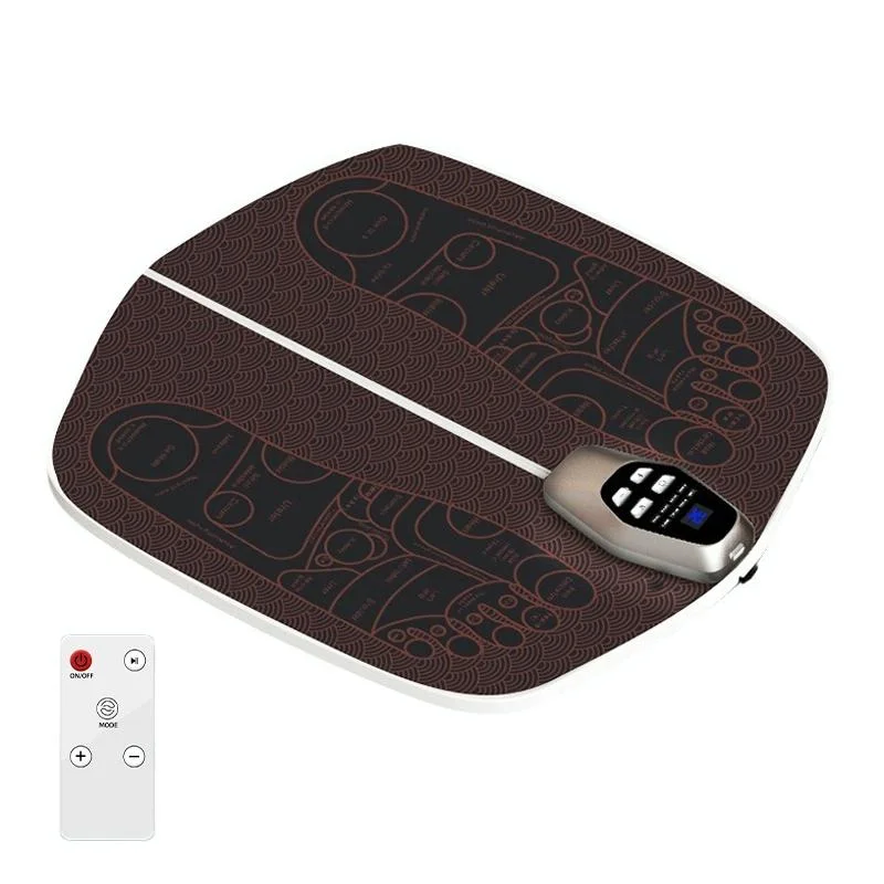Foldable Ems Foot Massager Pad With Remote Coffee