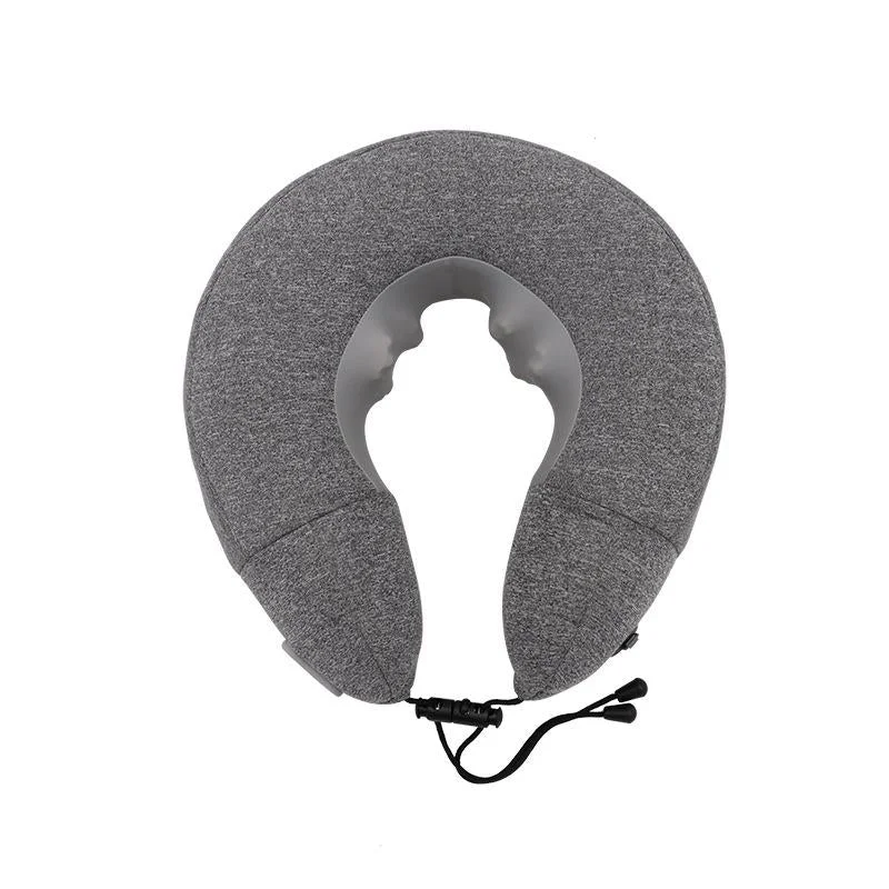 Gray Inflatable Neck Massager Pillow For Cervical Spine