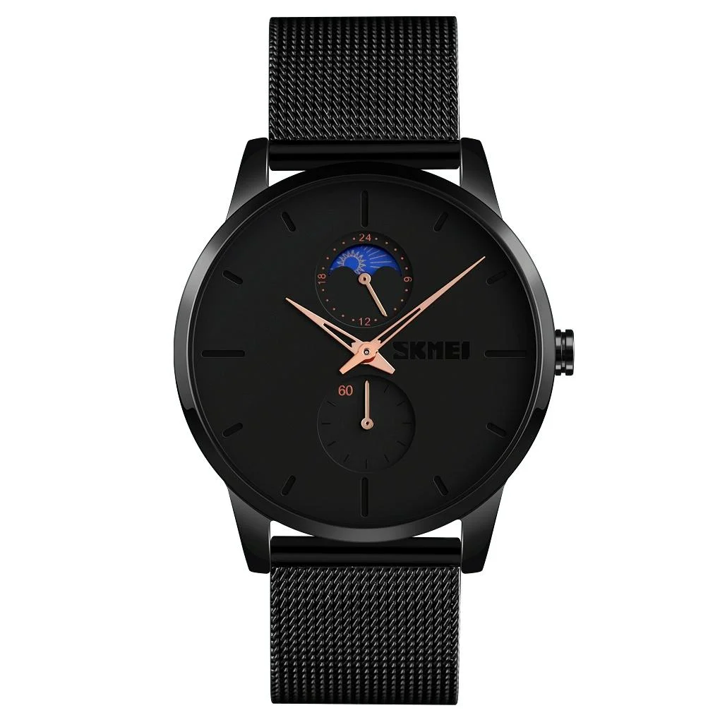 Men Simple Business Sports Watch - Quartz Movement - Rose Gold