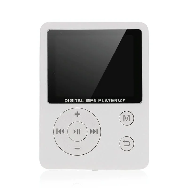 Lossless Mp4 Player With Synchronized Lyrics Round Button - White