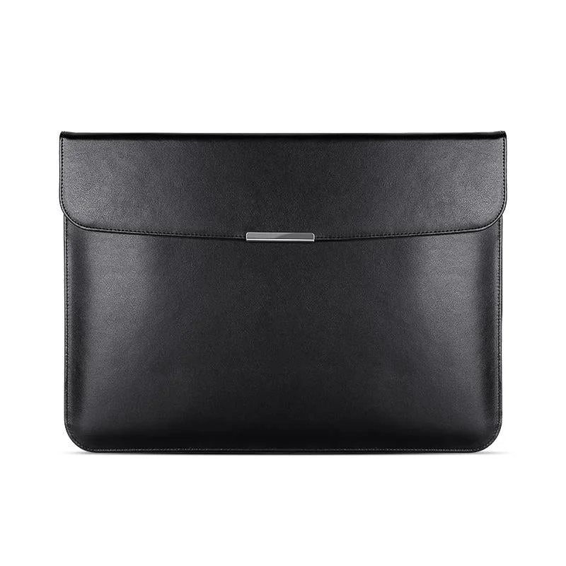 Leather Laptop Sleeve - Ultra-thin and Stylish - Black