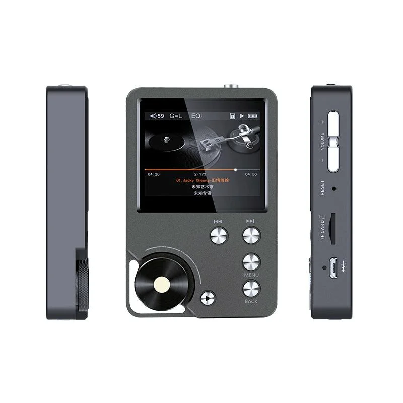 Lossless Dsd256 Music Player Silver Gray - With 64Gb Tf Card