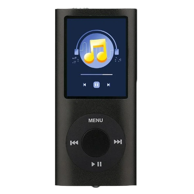 1.8 Inch Metal Mp4 Player + 16G Tf Card + Earphone + Cable - Black - With Earphone+Cable