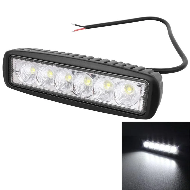 18W Epistar 6 Led Car Work Lamp Bar Light Waterproof Ip67 Dc 10 - 30V - Dc 10-30V