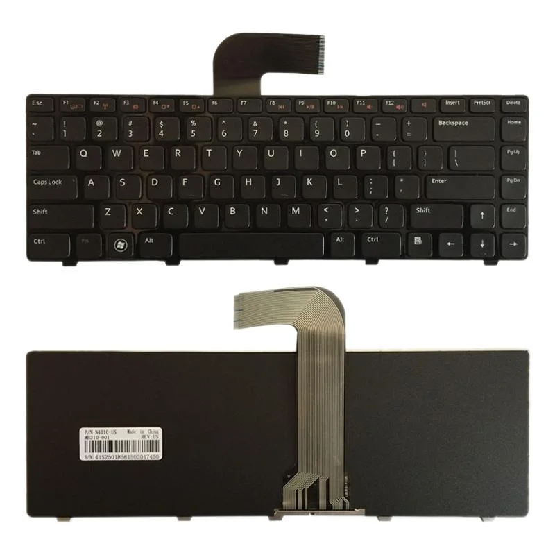 Dell Inspiron 14r N4110 N4050 N5050 M5050 M5040 3330 X501lx502l P17s P18 N4120 M4120 L502x us Keyboard - Black