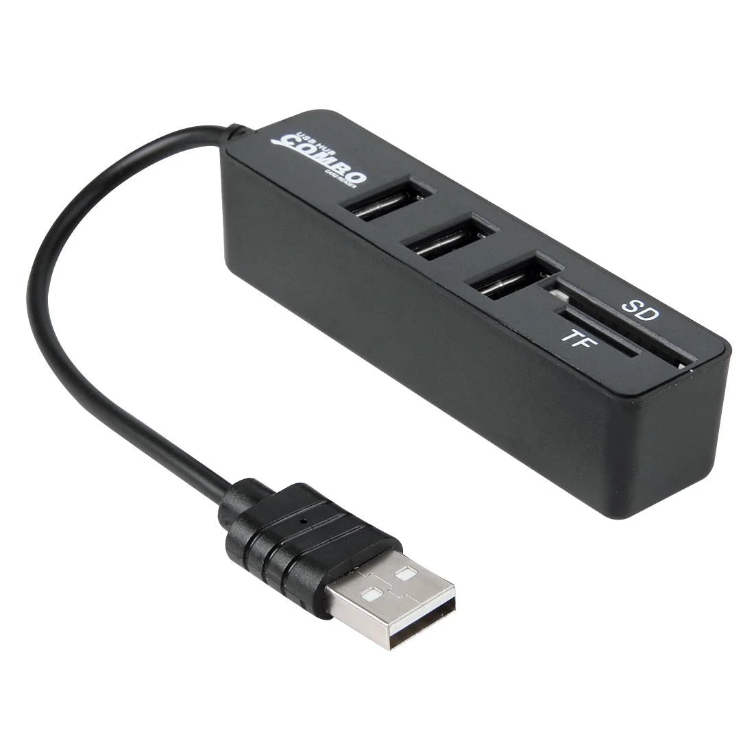 3-Port Usb Hub + Micro Sd Card Reader For Windows & Mac