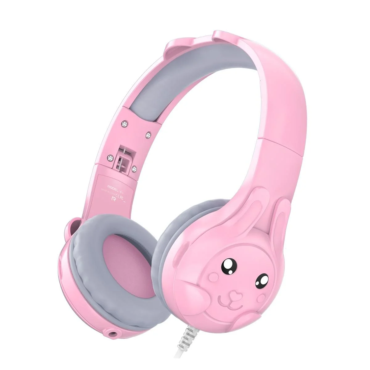 Kids Wired Over-Ear Earphone With Mic 1.5M - Pink