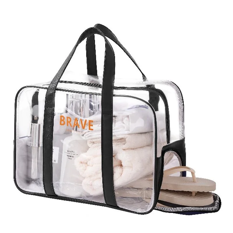 Waterproof Sports Tote For Toiletries & Makeup - Black