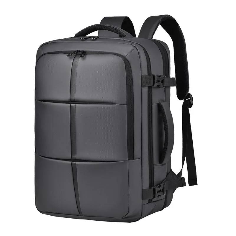 Large Capacity Expandable Business Backpack - Gray