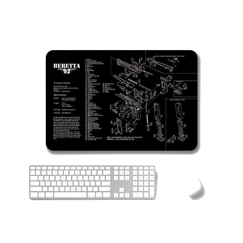 2 Pack Non Slip Office Gaming Mouse Pad 2Mm - Sps-Beretta92-Ii