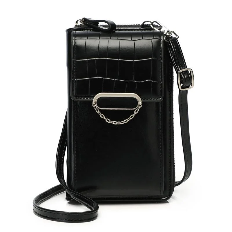 Versatile Women Crossbody Wallet For Phones - Black