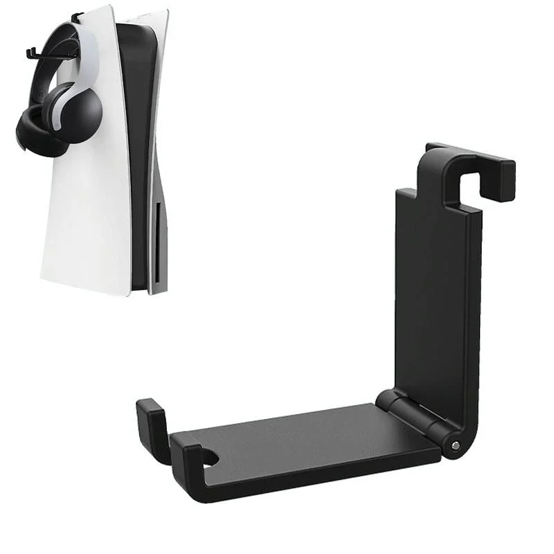 Sony Ps5 Game Console Headphone Storage Rack with Gamepad Hanger - Black