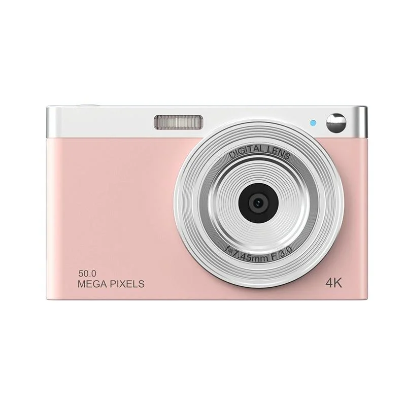 Retro Vlog Self-Shooting Camera - 50Mp Hd 4K Video - Pink