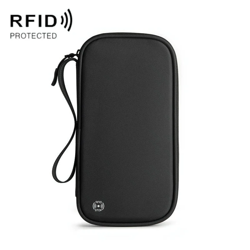 Rfid Travel Passport & Card Holder - Secure - Black