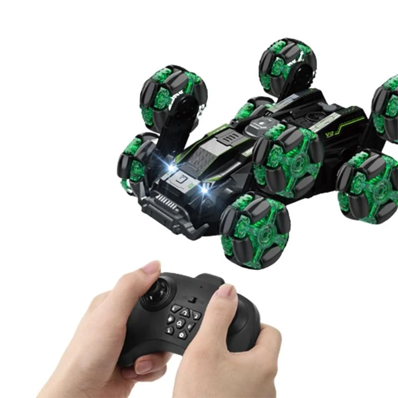 Stunt Drift Remote Control Car - Single Control Eight Wheels - Green