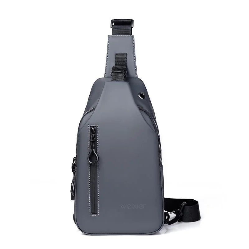 Men Outdoor Chest Bag Messenger Bag - Grey