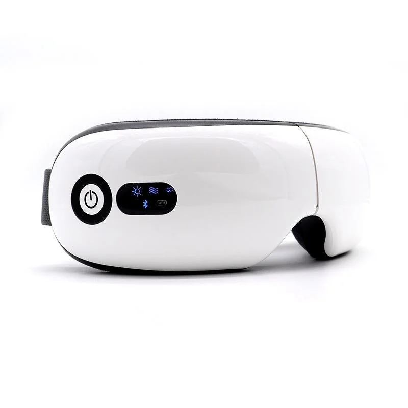 Rechargeable Eye Massager With Heat Air Pressure & Vibration - White