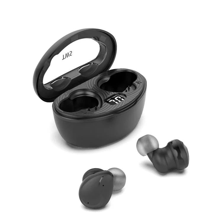 Wireless Bluetooth Headset with Power Display - Mini - Black
