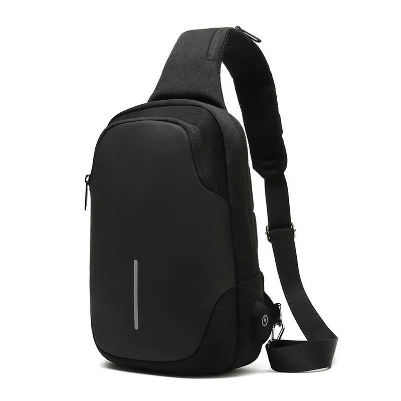 Secure Multi Layer Chest Bag For Outdoor Cycling - Black