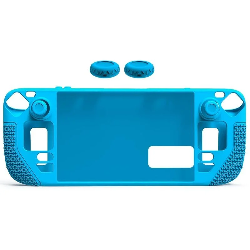 Steam Deck Silicone Cover with Button Caps - All-inclusive - Blue