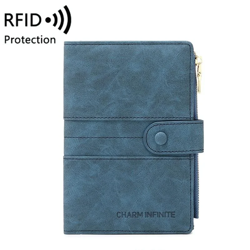 Secure Rfid Multi Card Travel Document Bag - Blue
