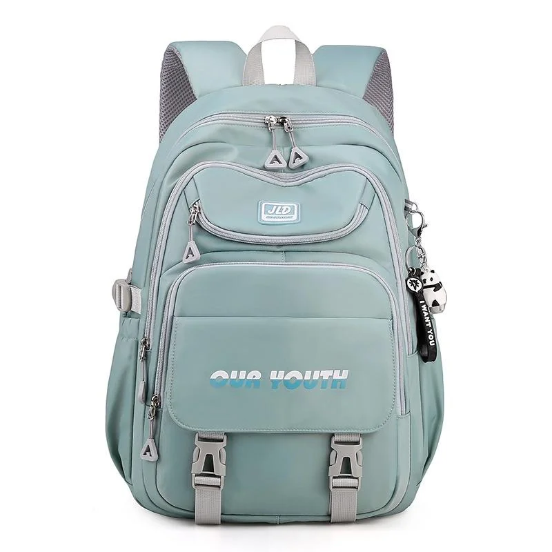 Teen Girls' Anti-theft College Backpack - Secure & Stylish - Green