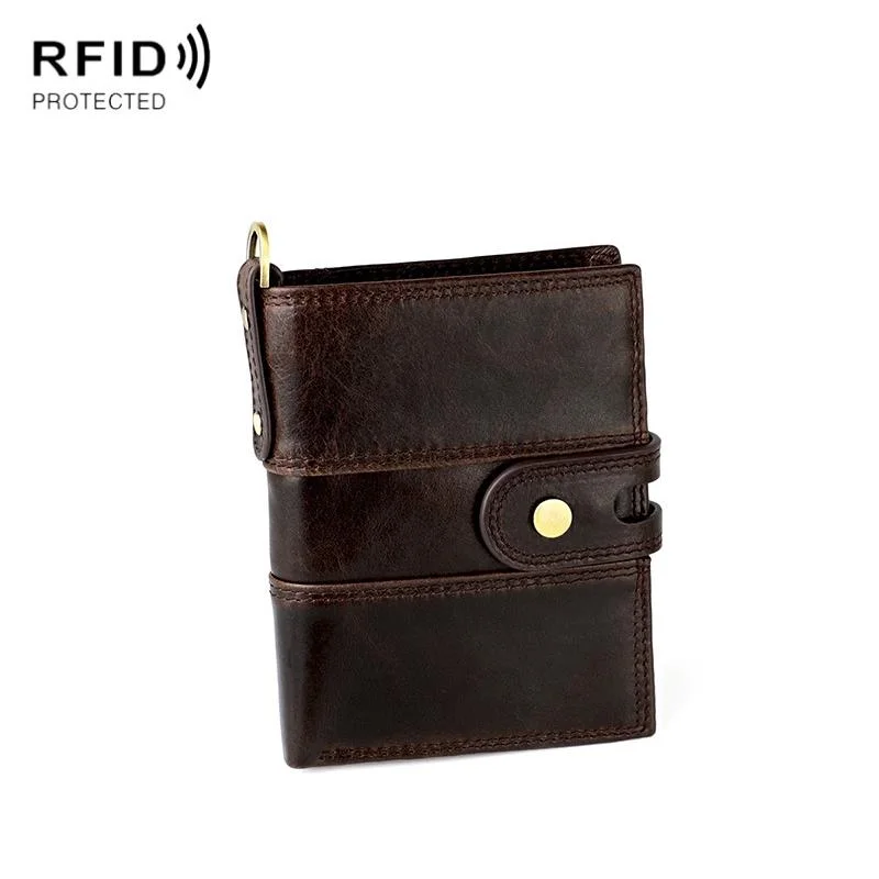 Premium Leather Multi-card Men Wallet - Secure & Stylish - Coffee