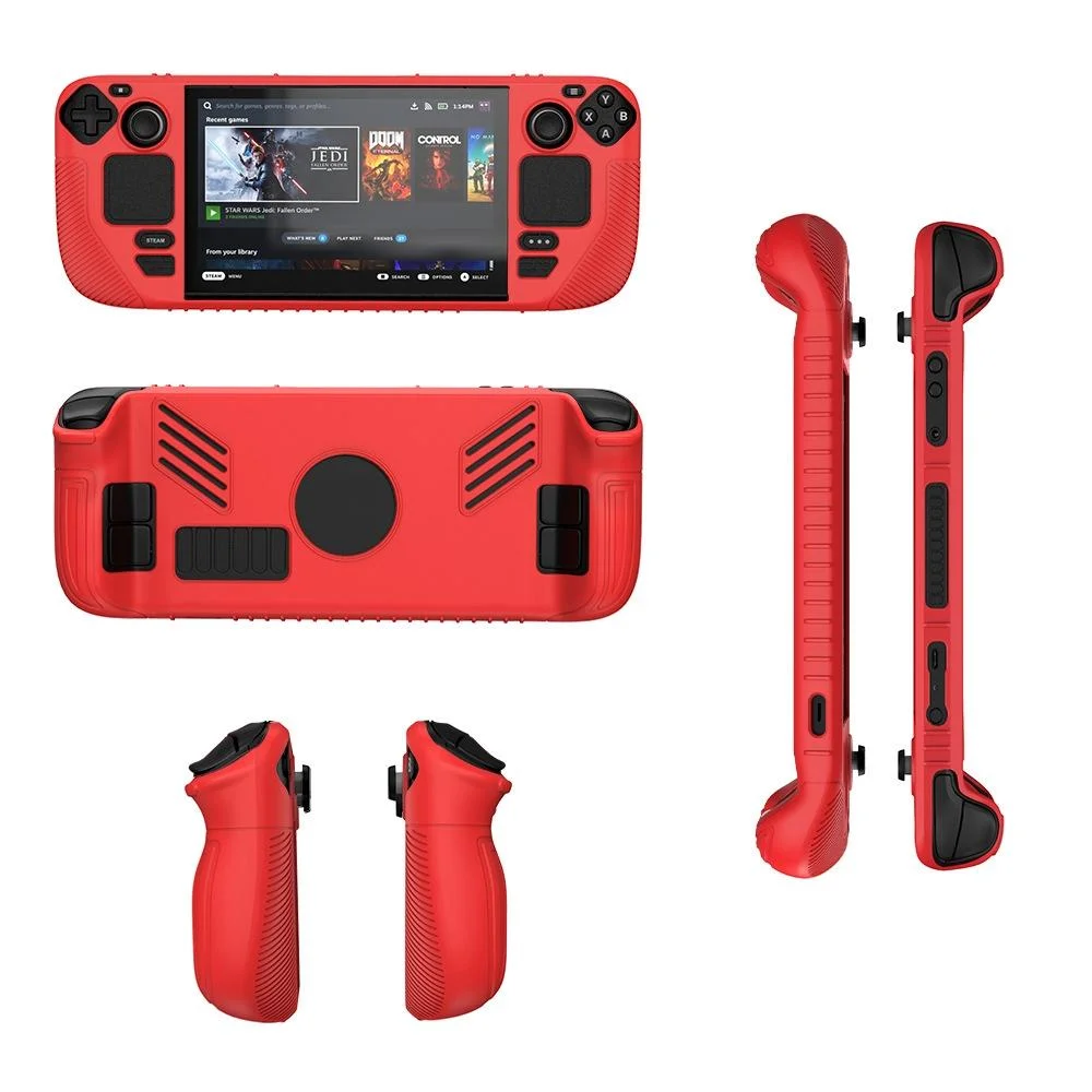 Pocket Console Silicone Case - Non-slip Protection for Steam Deck V3 - Red