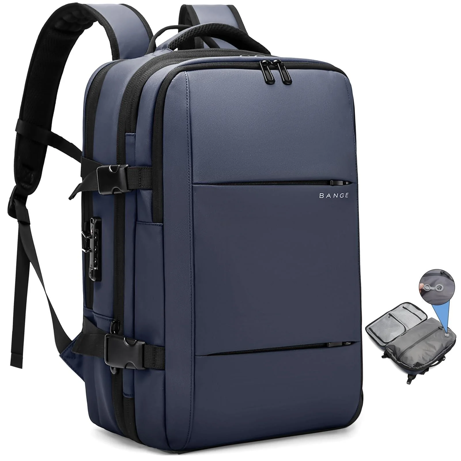 Large Capacity Men Shoulder Backpack - Blue