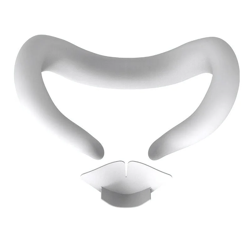 Silicone Face Cover with Nose Pad for Meta Quest 3 - Eye Mask - White