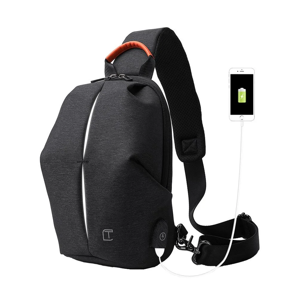 Waterproof Usb Chest Bag For Men Casual Shoulder Messenger