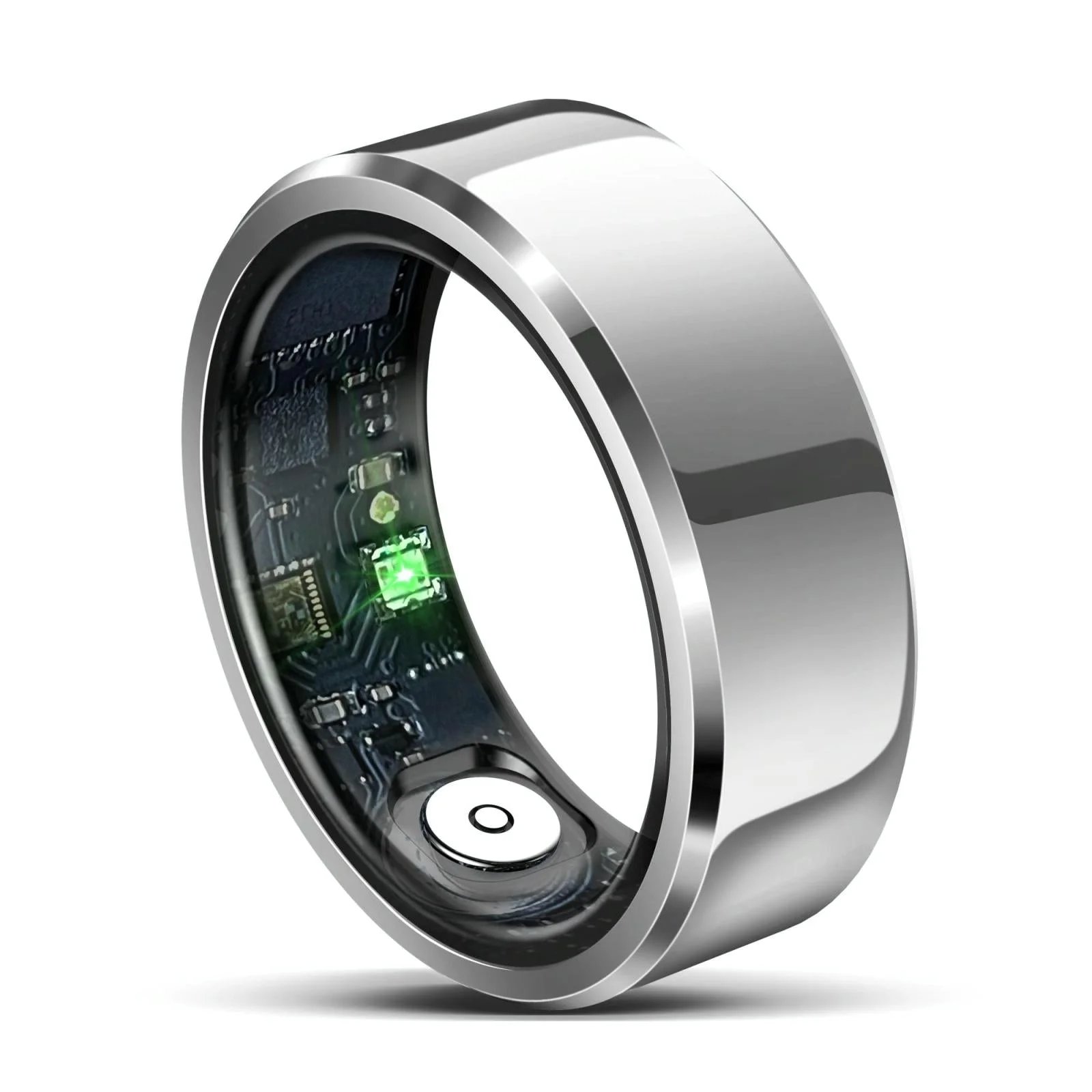 Smart Ring With Heart Rate Blood Oxygen And Sleep Monitoring - Size 10 - White