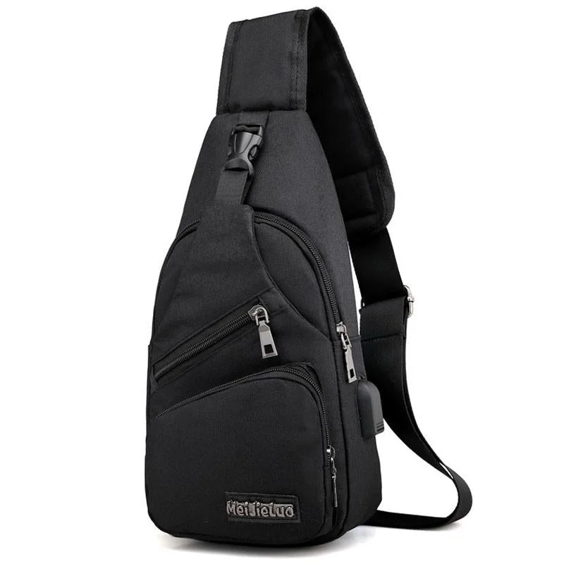 Versatile Men Crossbody Bag For Sports And Everyday Use - Black