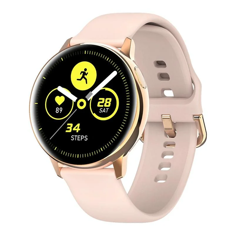 Smart Wristband With Temp And Sleep Monitoring - Rose Gold Silicone