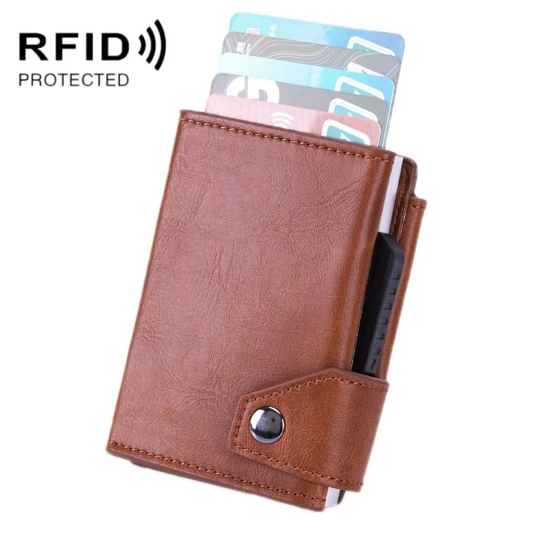 Rfid-protected Aluminum Coin Purse - Secure & Stylish - Mad Horse Aprico