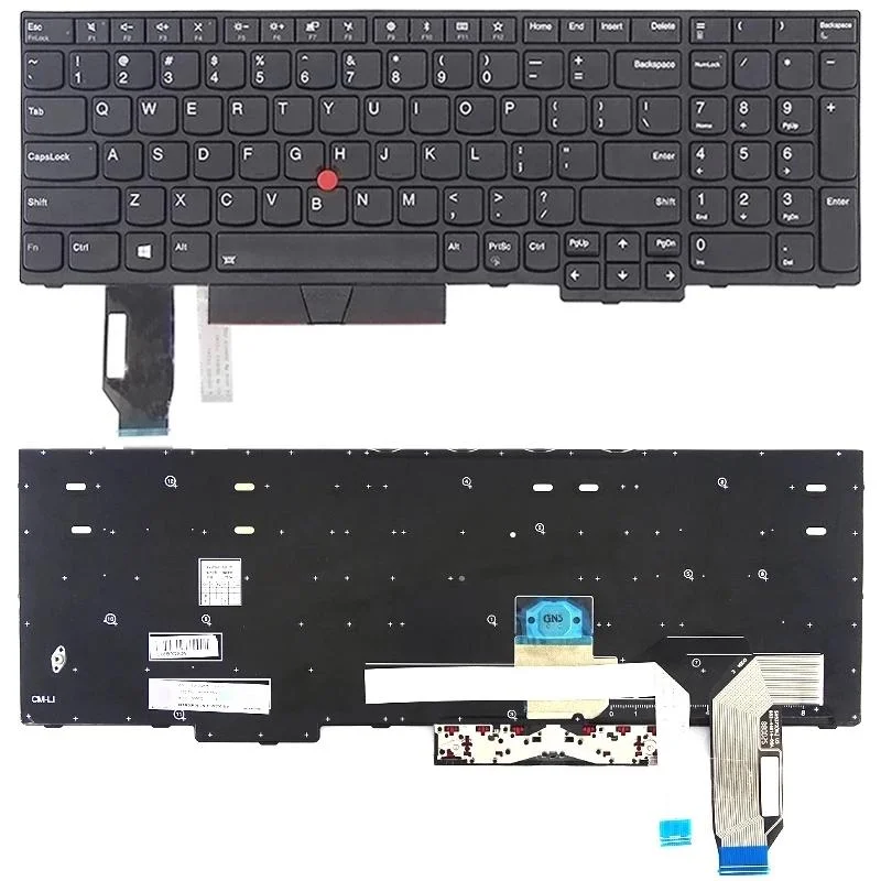 Lenovo Thinkpad E580 / E585 / E590 / E595 / T590 / P52 / P72 / P53 / P73 Keyboard - us Version - Black