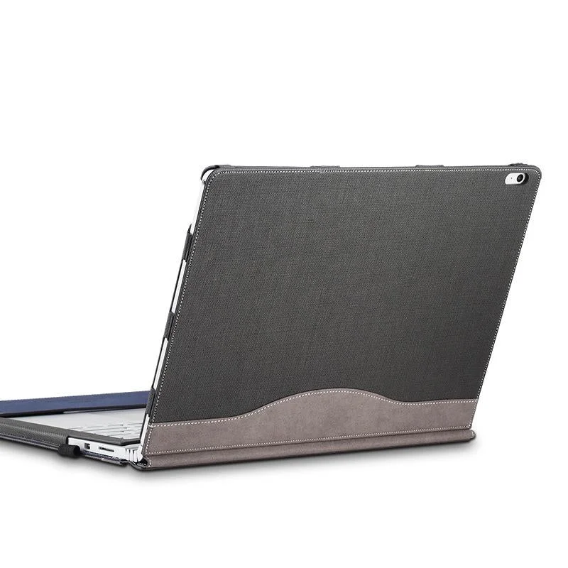 13.5 Inch Protective Sleeve for Microsoft Surface Book 2 in Pu Leather - Gentleman Gray