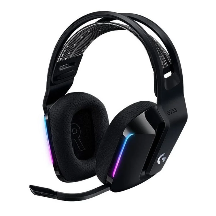 Wireless Rgb Gaming Headset With Light Speed - Black