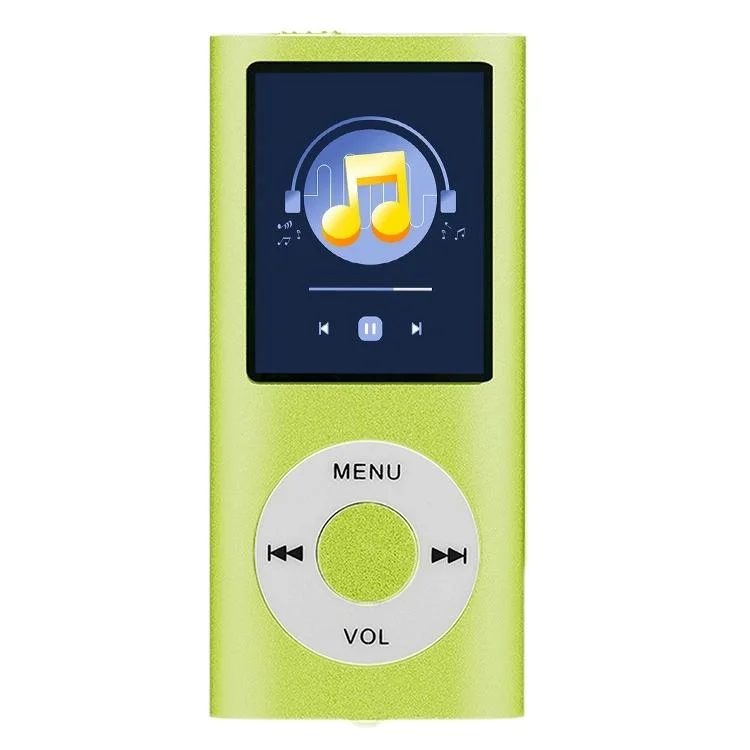 1.8 Inch Metal Mp4 Player + 16G Tf Card + Earphone + Cable - Green - With Earphone+Cable