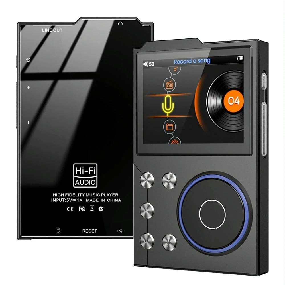 2.4 Inch Hifi Bluetooth Music Player Dsd256 Mastering Sound Quality 16Gb+16Gb Memory - Black - 16Gb+16Gb