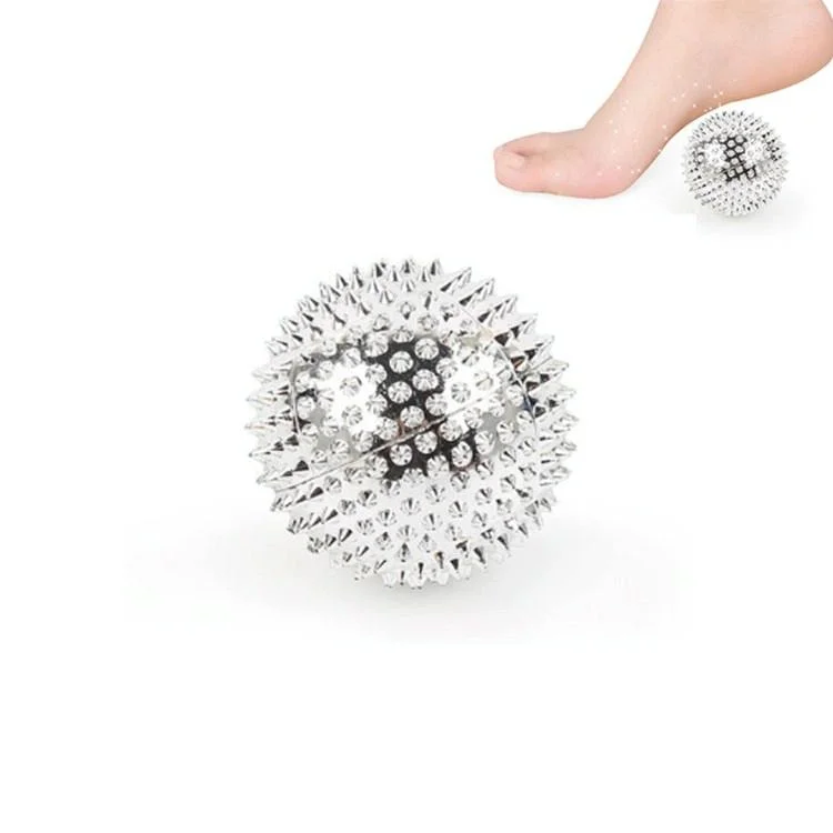 5.6Cm Magnetic Massage Ball For Muscle Relaxation - Silver