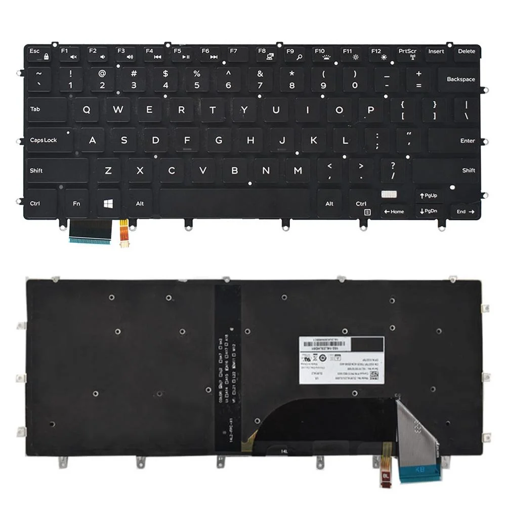Backlit us Keyboard for Dell Xps 15 9550 / 9560 - Black