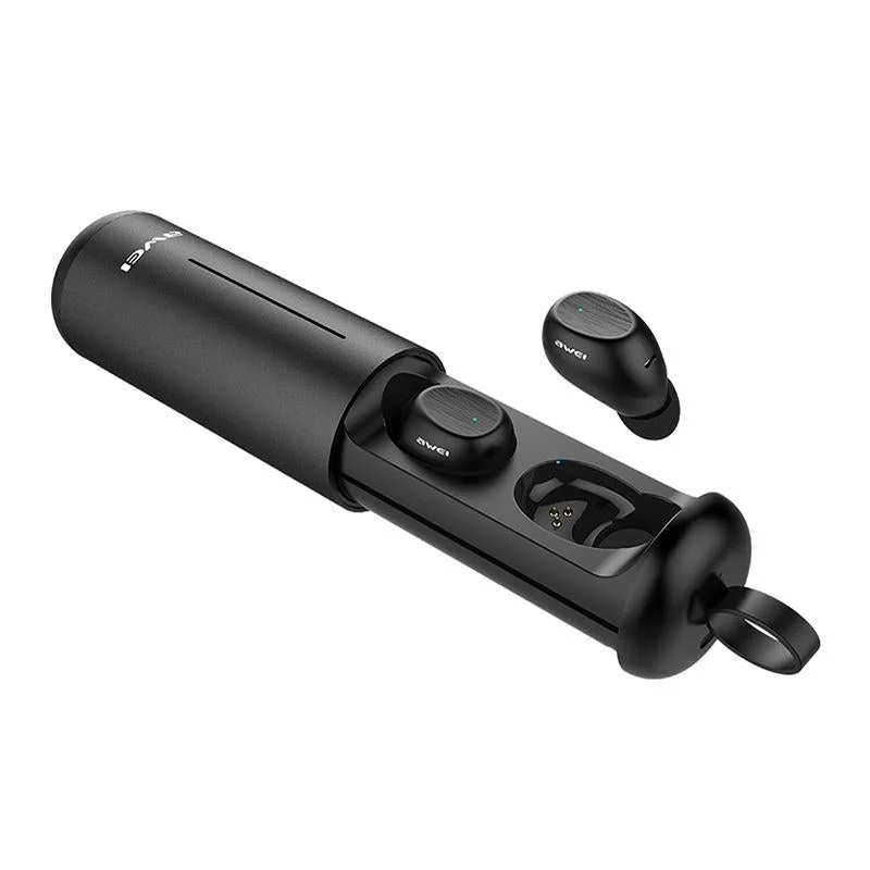 Wireless Sports Headset with Portable Charging Case - T55 Tws Bluetooth V5.0 Black