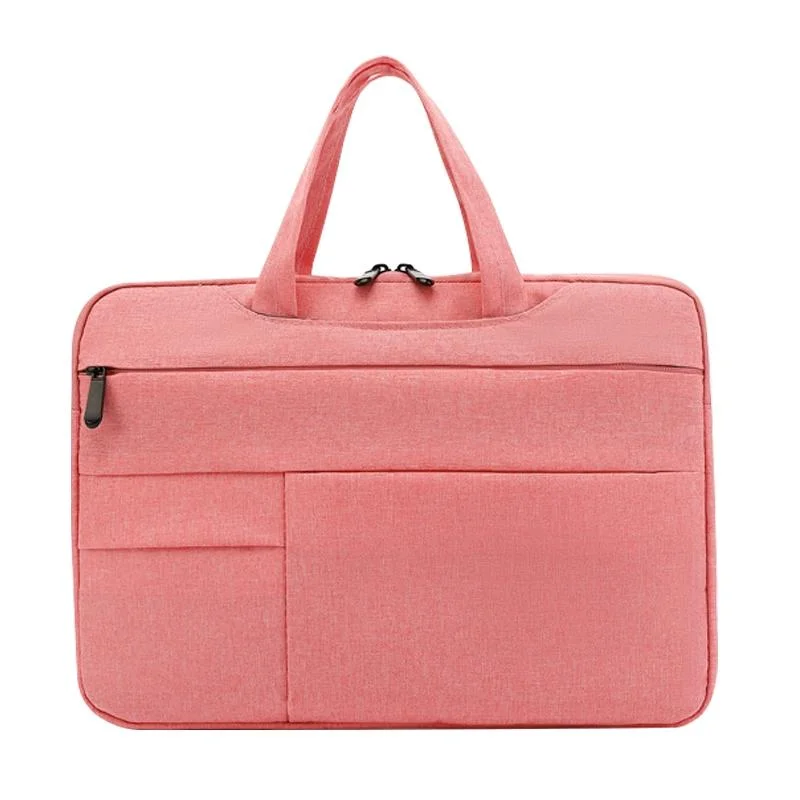 15.6 Inch Waterproof Laptop Handbag in Oxford Cloth - Pink